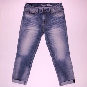 Levis Signature‎ Jeans Womens 8 Blue Cuffed Slim Classic Faded Denim Fits30x23.5
